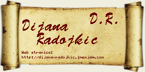 Dijana Radojkić vizit kartica